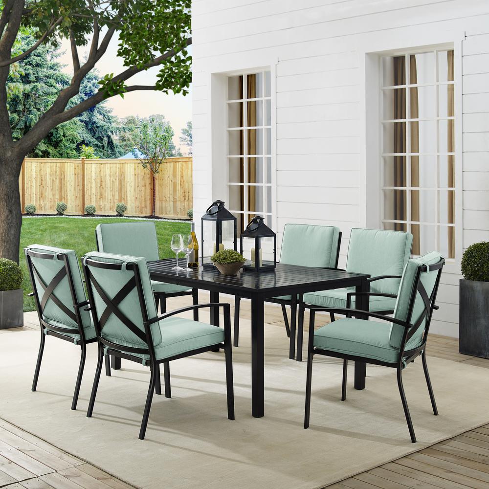 Kaplan 7Pc Outdoor Dining Set – Table & 6 Chairs