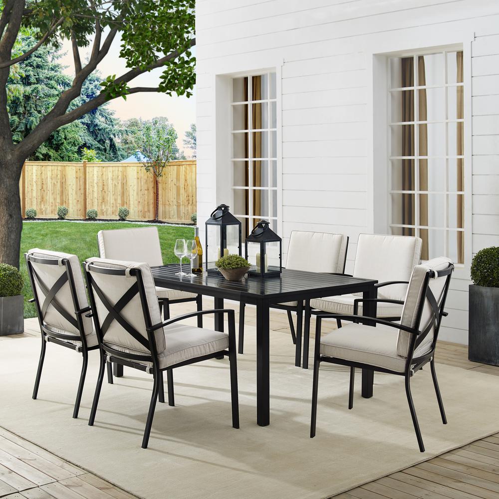 Kaplan 7Pc Outdoor Dining Set – Table & 6 Chairs