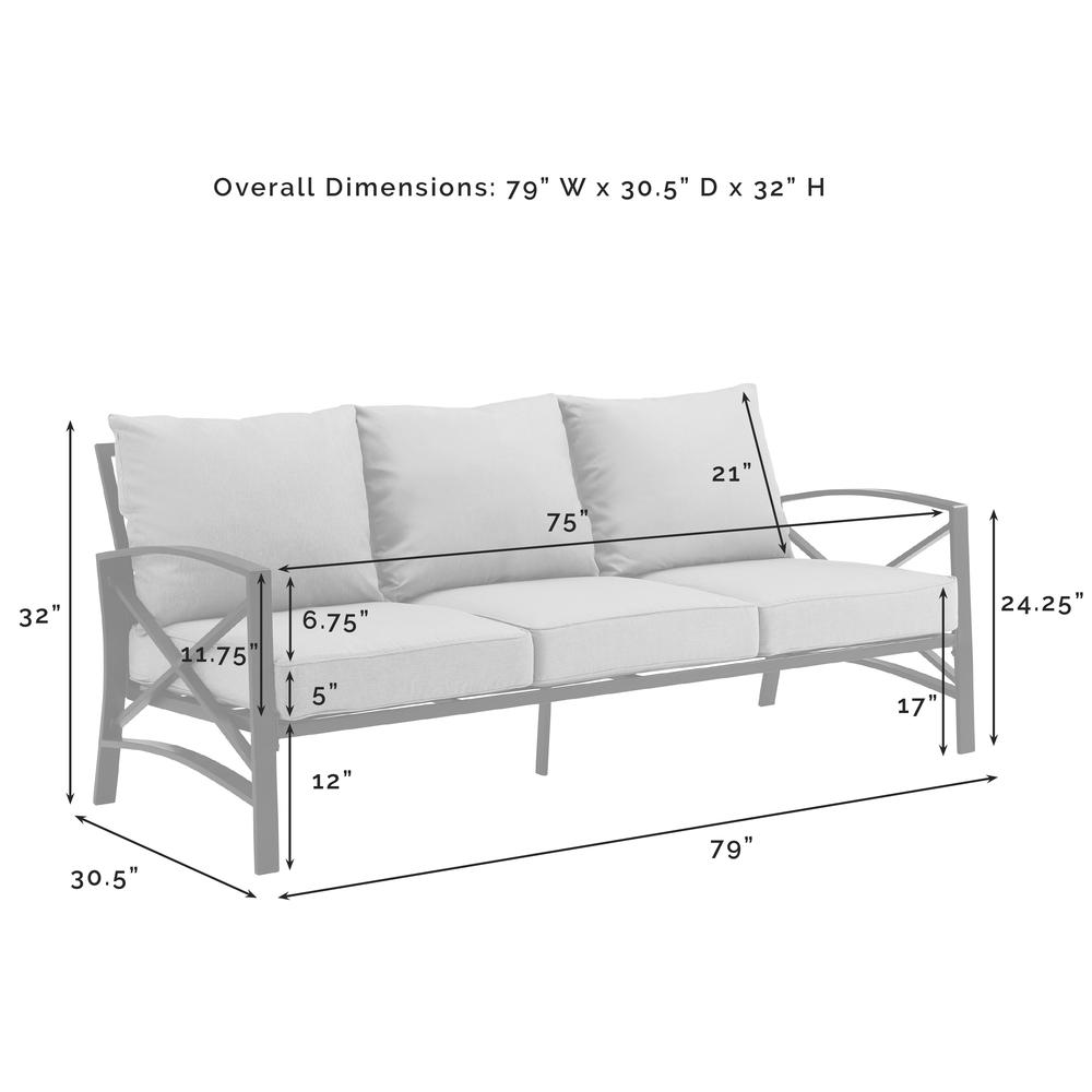 Kaplan 3Pc Outdoor Sofa Patio Furniture Set – Sofa & 2 Arm Chairs