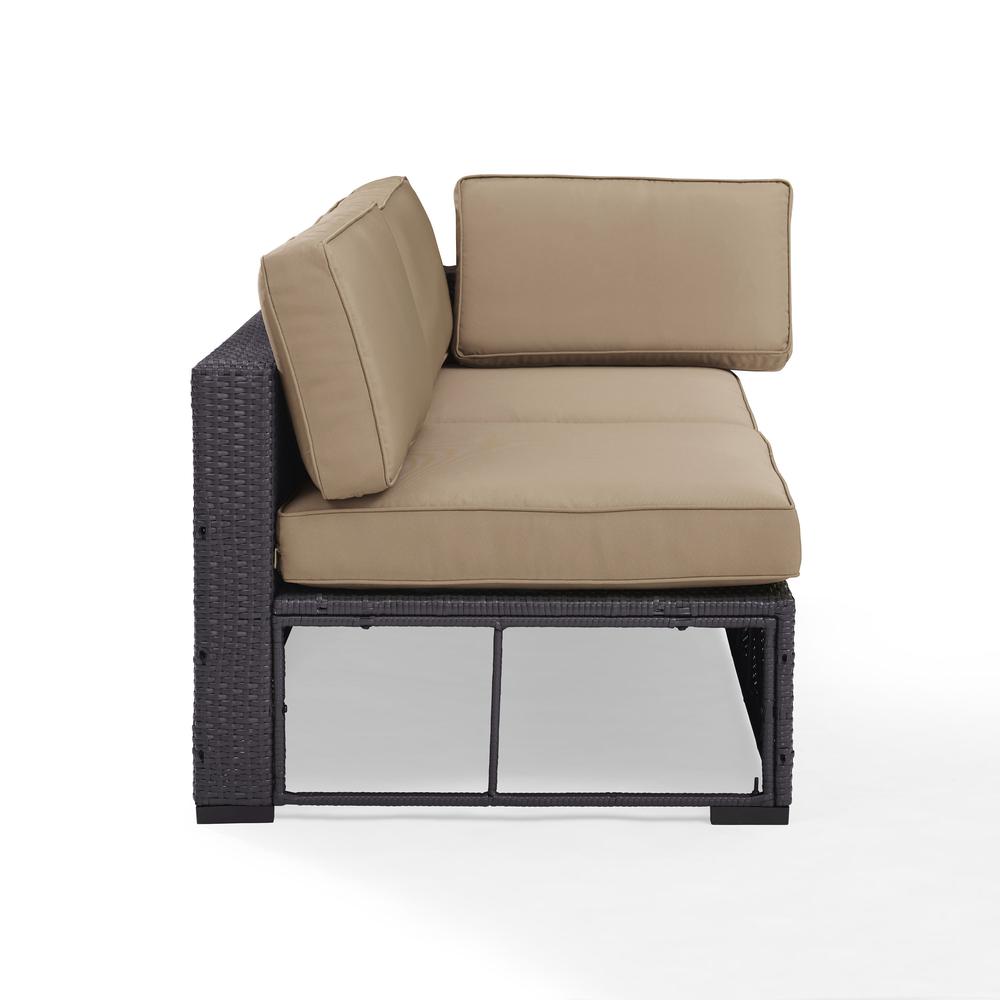 Biscayne Wicker Outdoor Sectional Loveseat