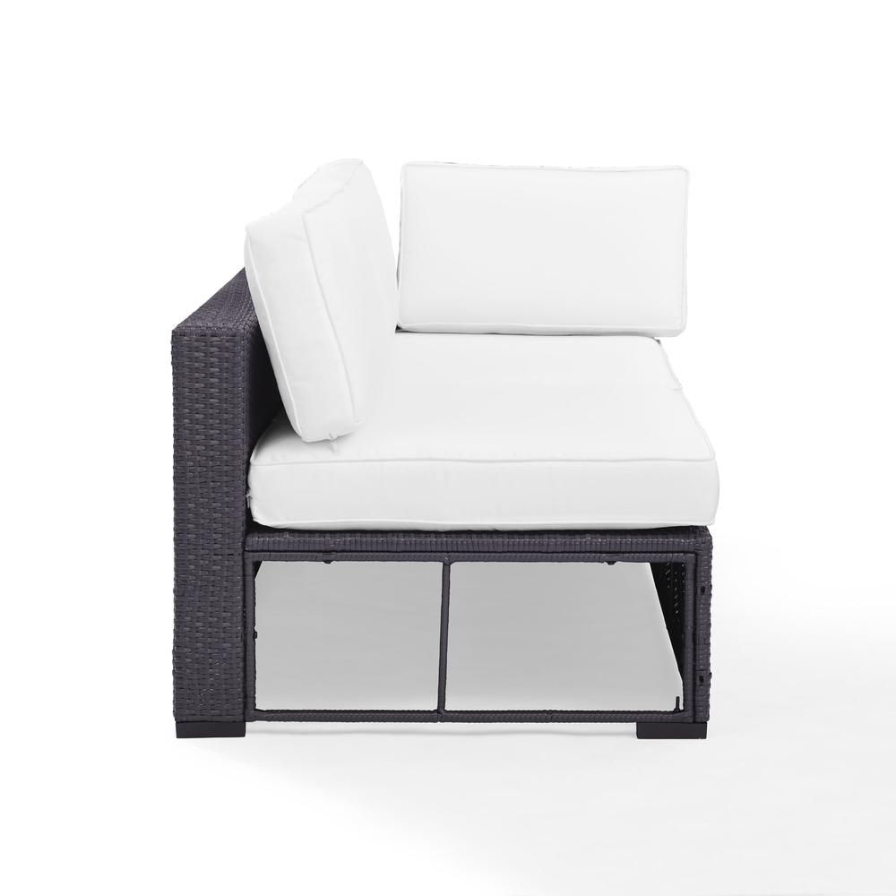 Biscayne Wicker Outdoor Sectional Loveseat
