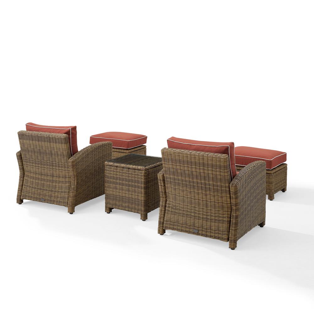 Bradenton 5Pc Wicker Outdoor Chair Set – Side Table