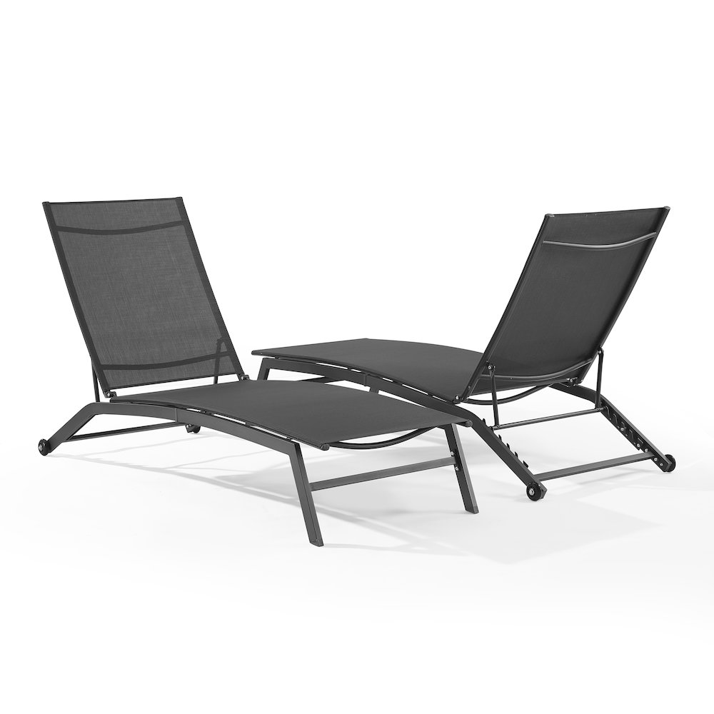 Weaver 2-Piece Outdoor Chaise Lounge Set – 2 Lounge Chairs