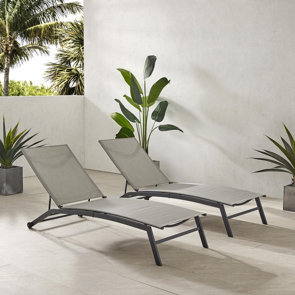 Weaver 2-Piece Outdoor Chaise Lounge Set – 2 Lounge Chairs