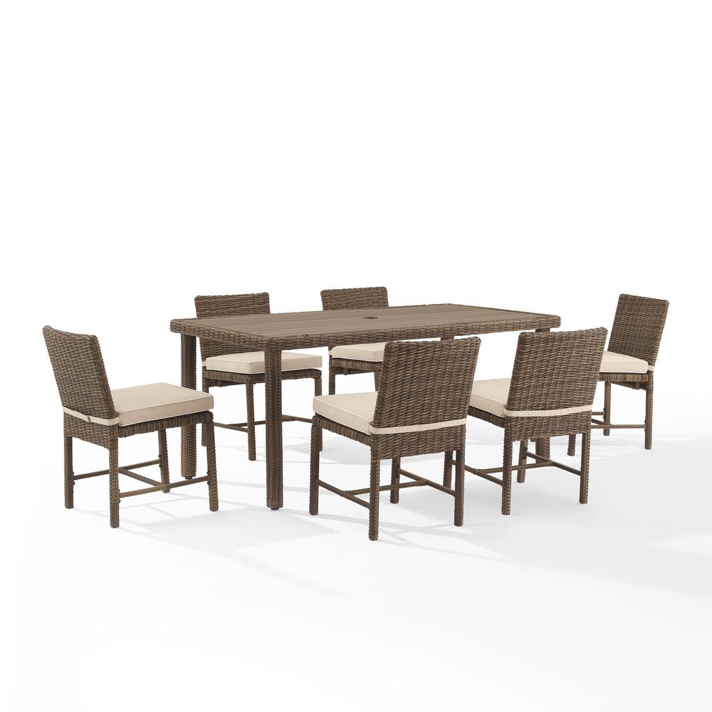 Bradenton 7Pc Wicker Outdoor Dining Set – Dining Table & 6 Dining Chairs