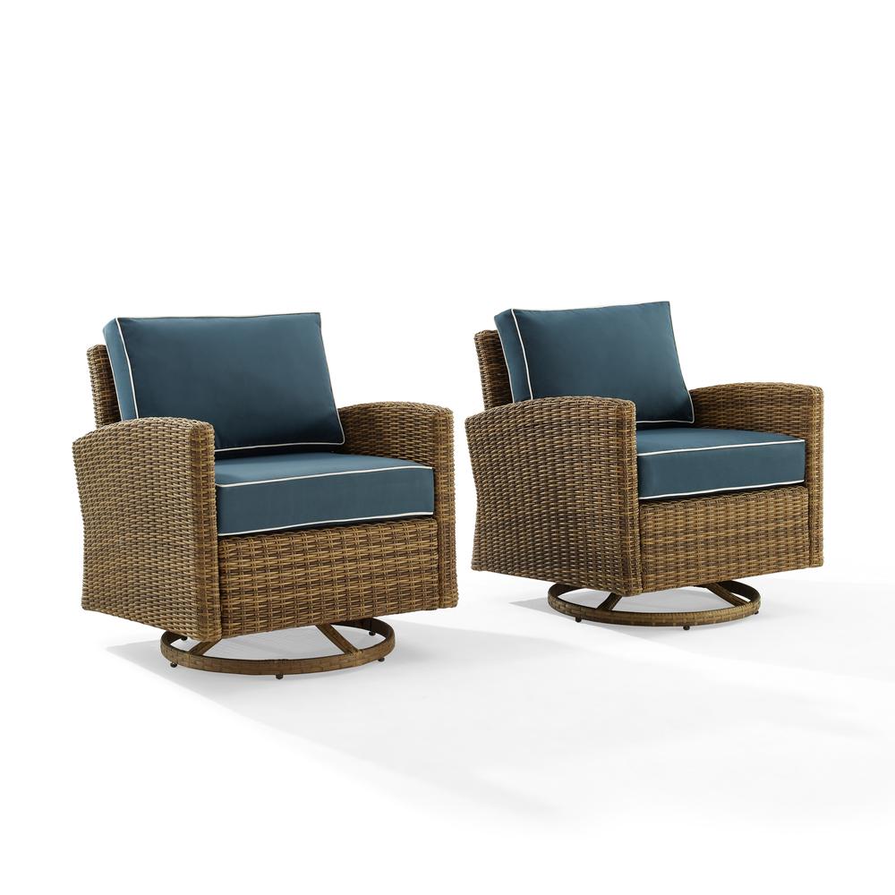 Bradenton 2Pc Wicker Swivel Rocker Outdoor Chair Set – 2 Swivel Rockers