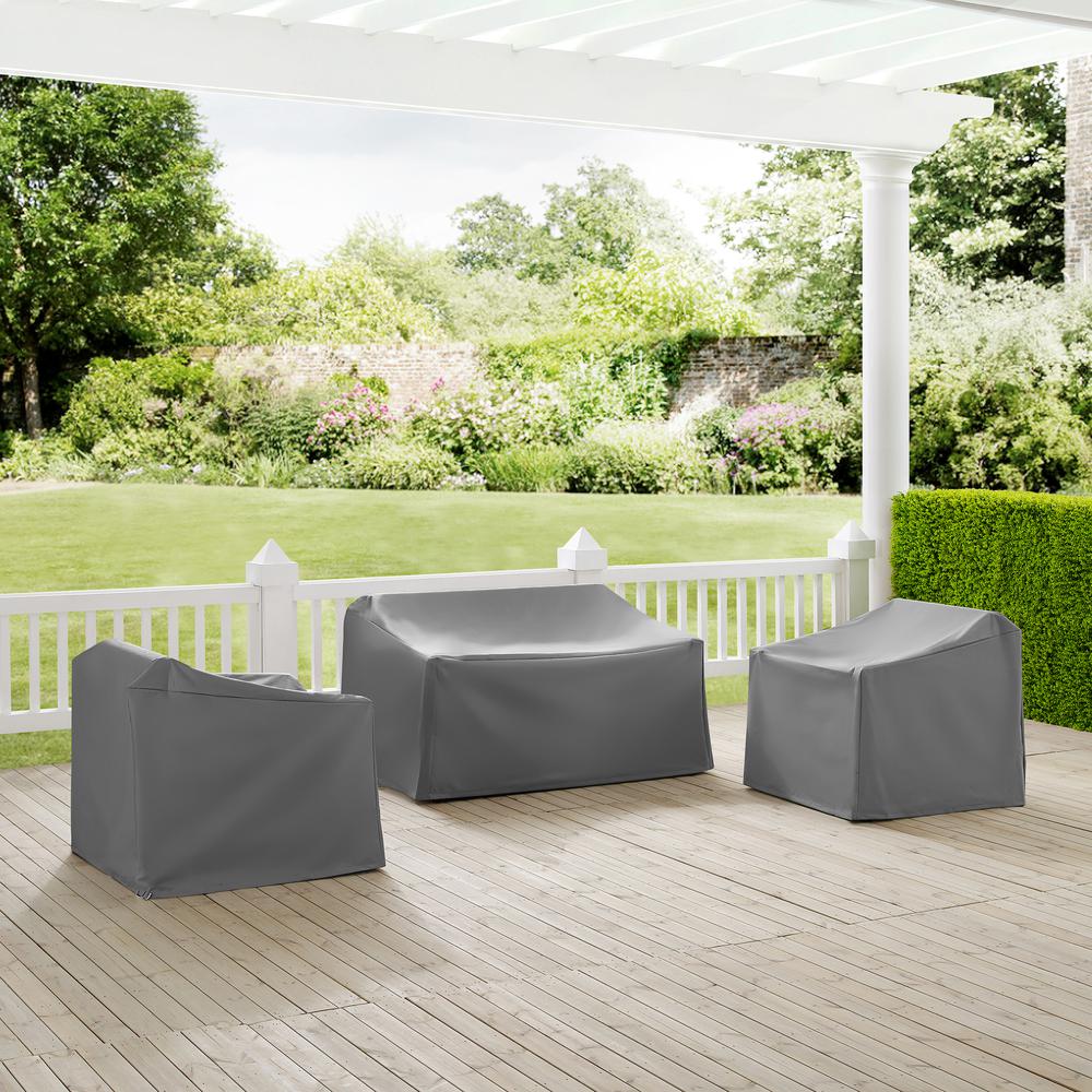 3Pc Outdoor Furniture Cover Set – Loveseat & 2 Chairs