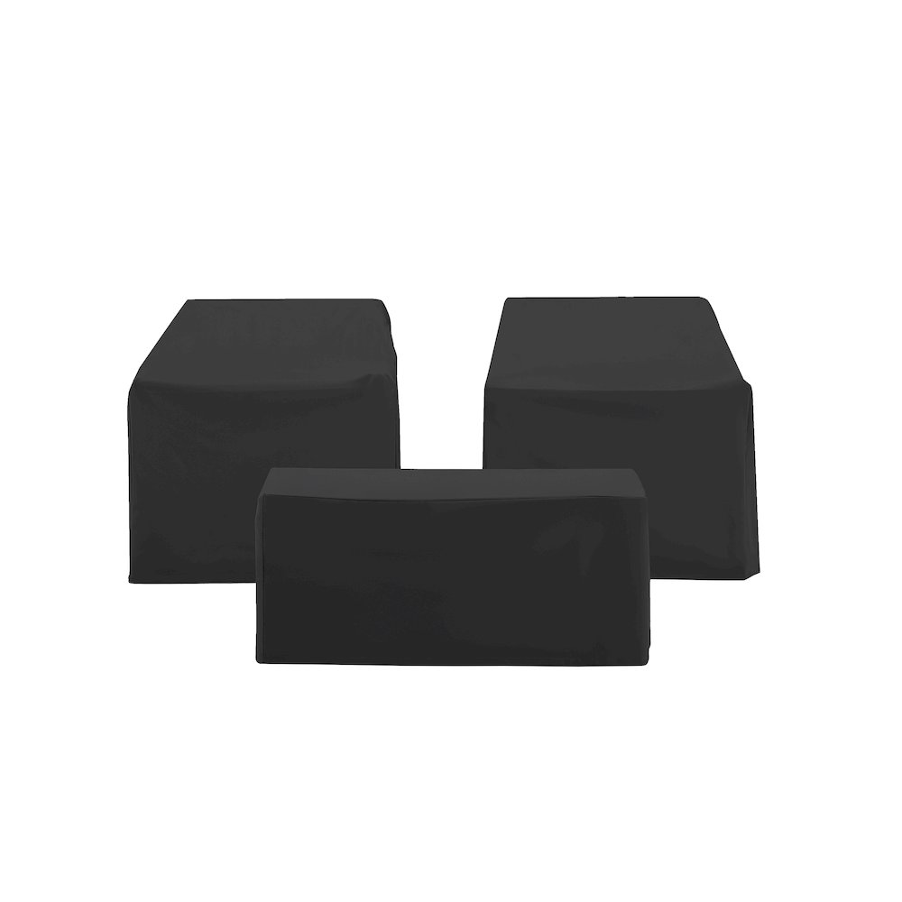 3Pc Outdoor Furniture Cover Set – 2 Chairs & Coffee Table