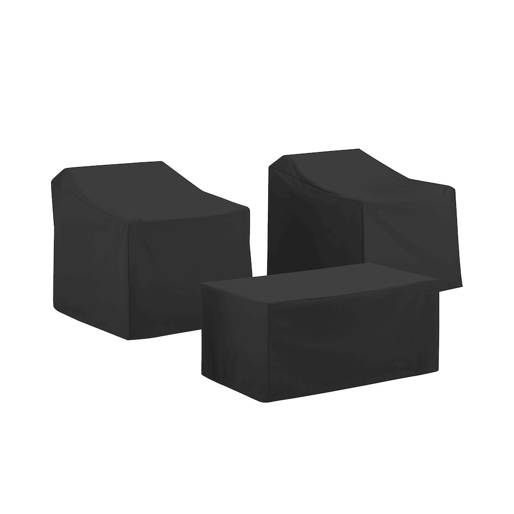 3Pc Outdoor Furniture Cover Set – 2 Chairs & Coffee Table