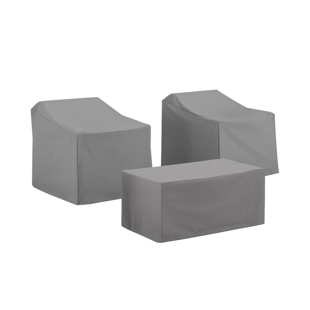 3Pc Outdoor Furniture Cover Set – 2 Chairs & Coffee Table