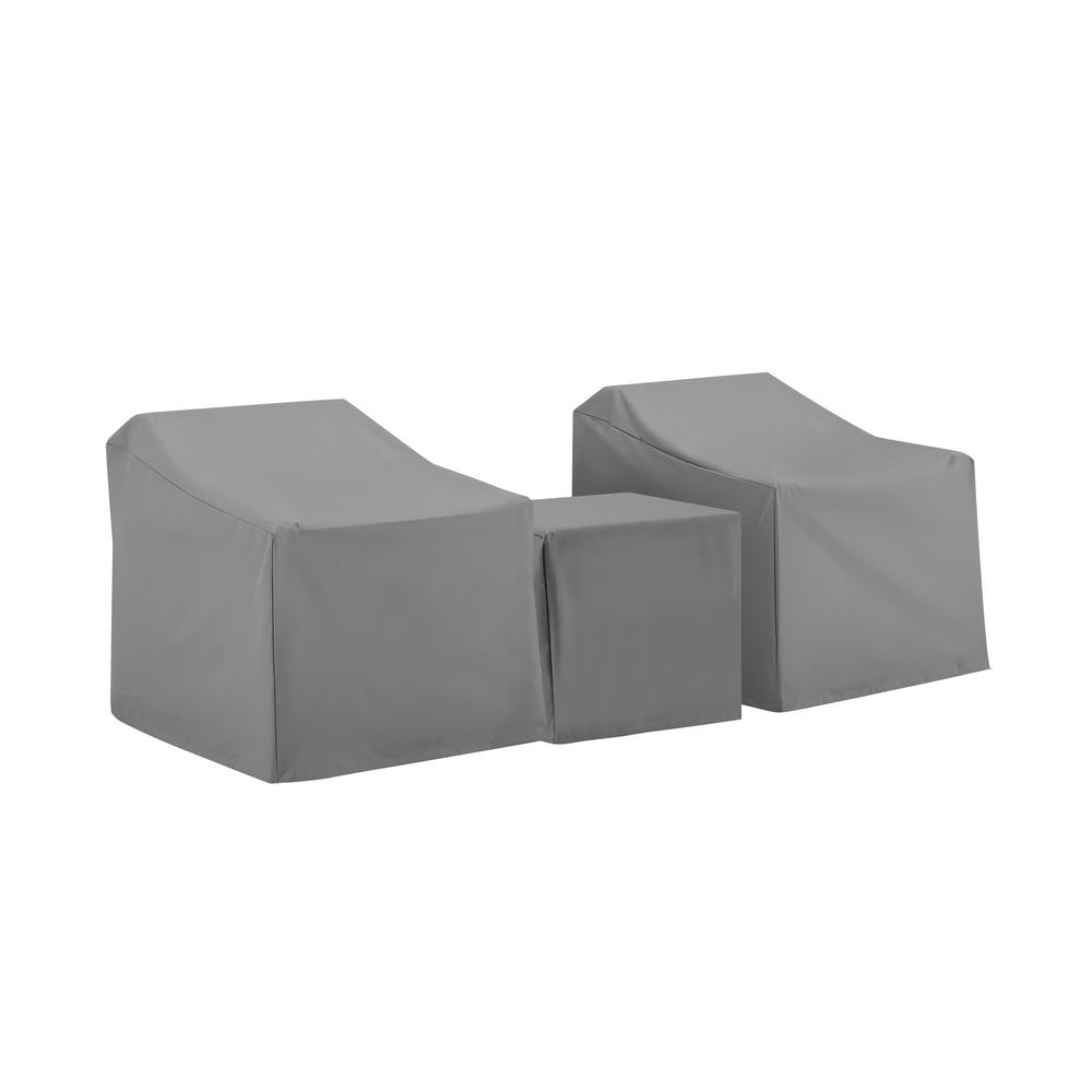 3Pc Outdoor Furniture Cover Set – Two Armchairs & End Table