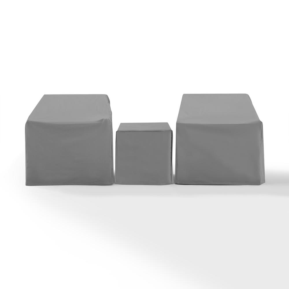 3Pc Outdoor Furniture Cover Set – Two Armchairs & End Table