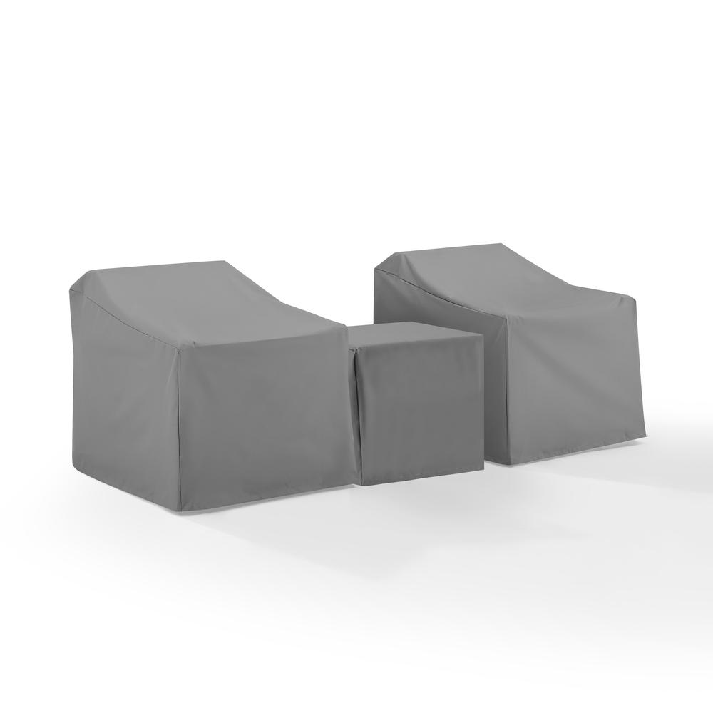 3Pc Outdoor Furniture Cover Set – Two Armchairs & End Table