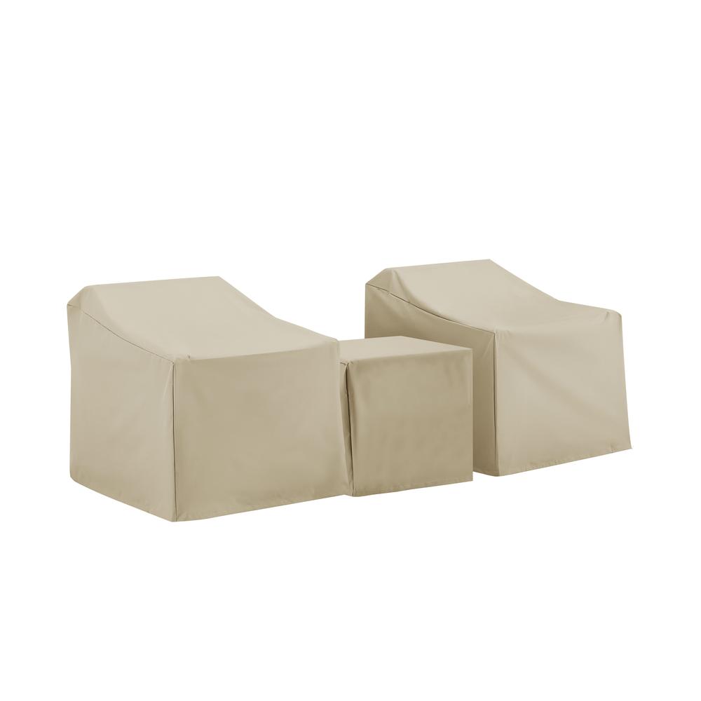 3Pc Outdoor Furniture Cover Set – Two Armchairs & End Table