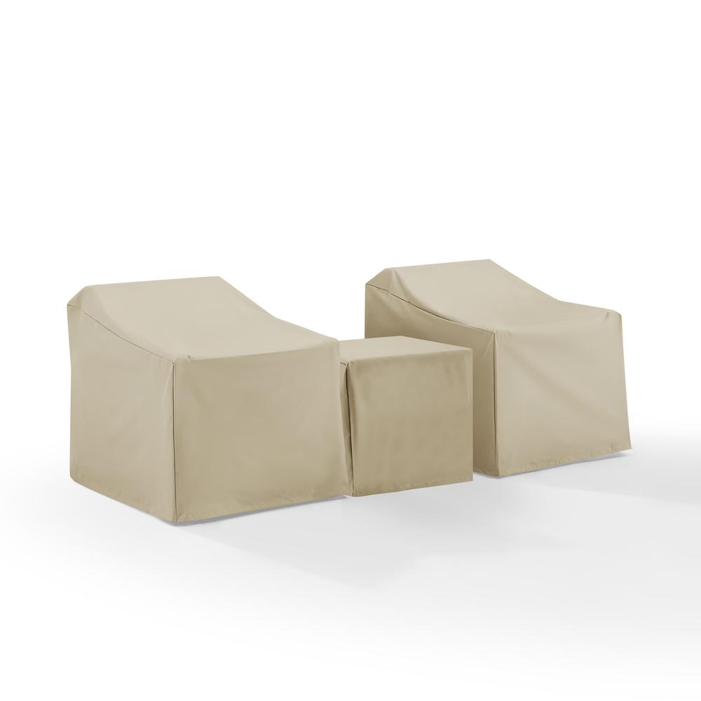 3Pc Outdoor Furniture Cover Set – Two Armchairs & End Table