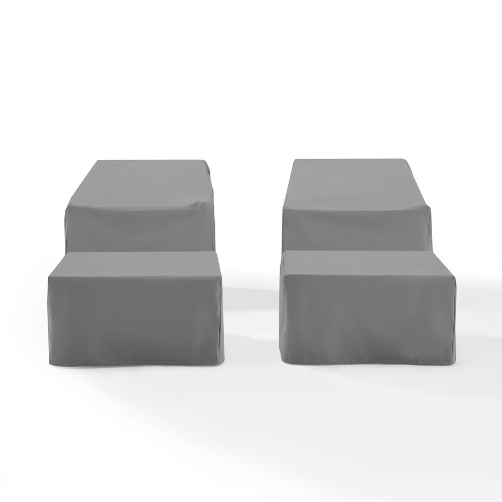 4Pc Outdoor Furniture Cover Set – 2 Arm Chairs & 2 Ottomans