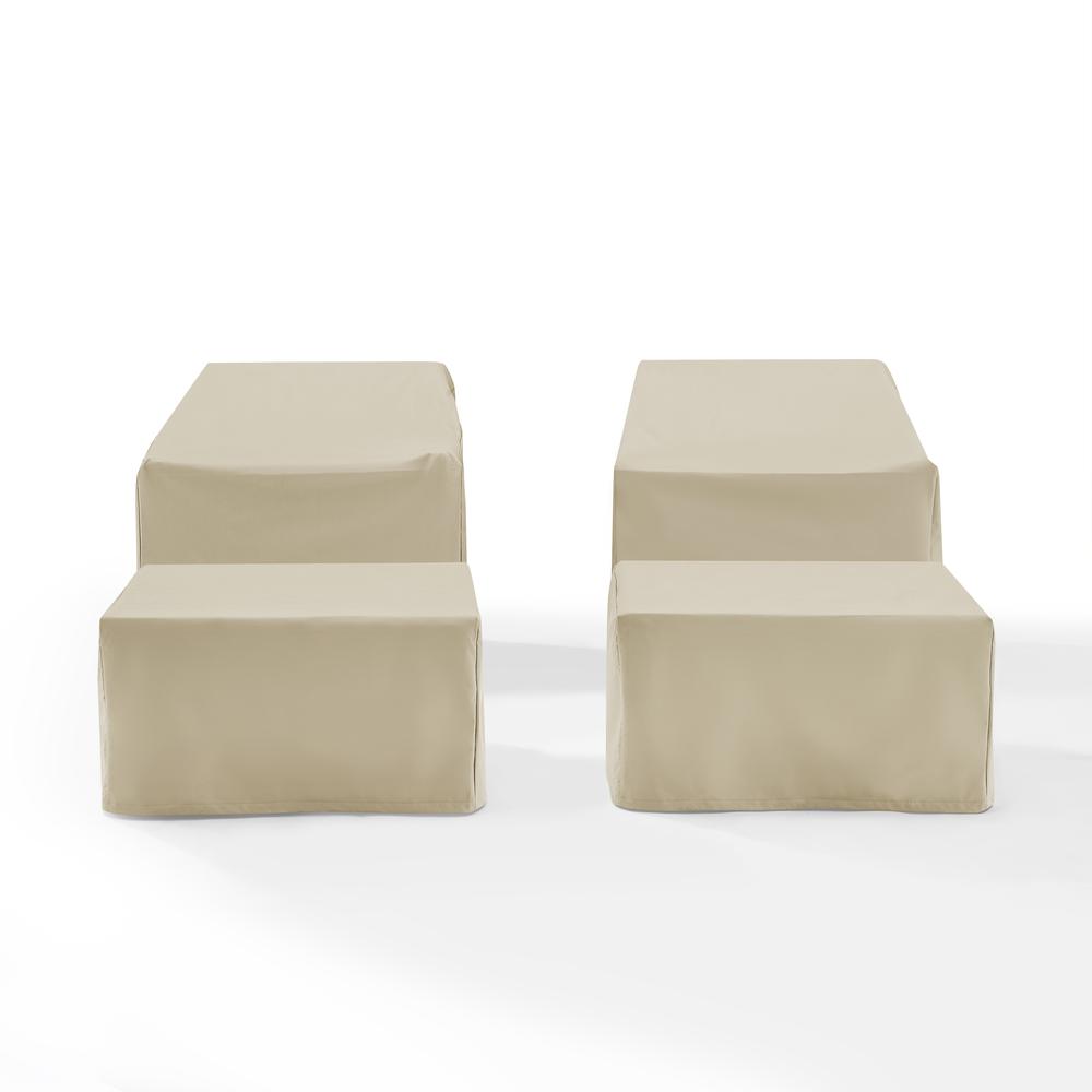 4Pc Outdoor Furniture Cover Set – 2 Arm Chairs & 2 Ottomans