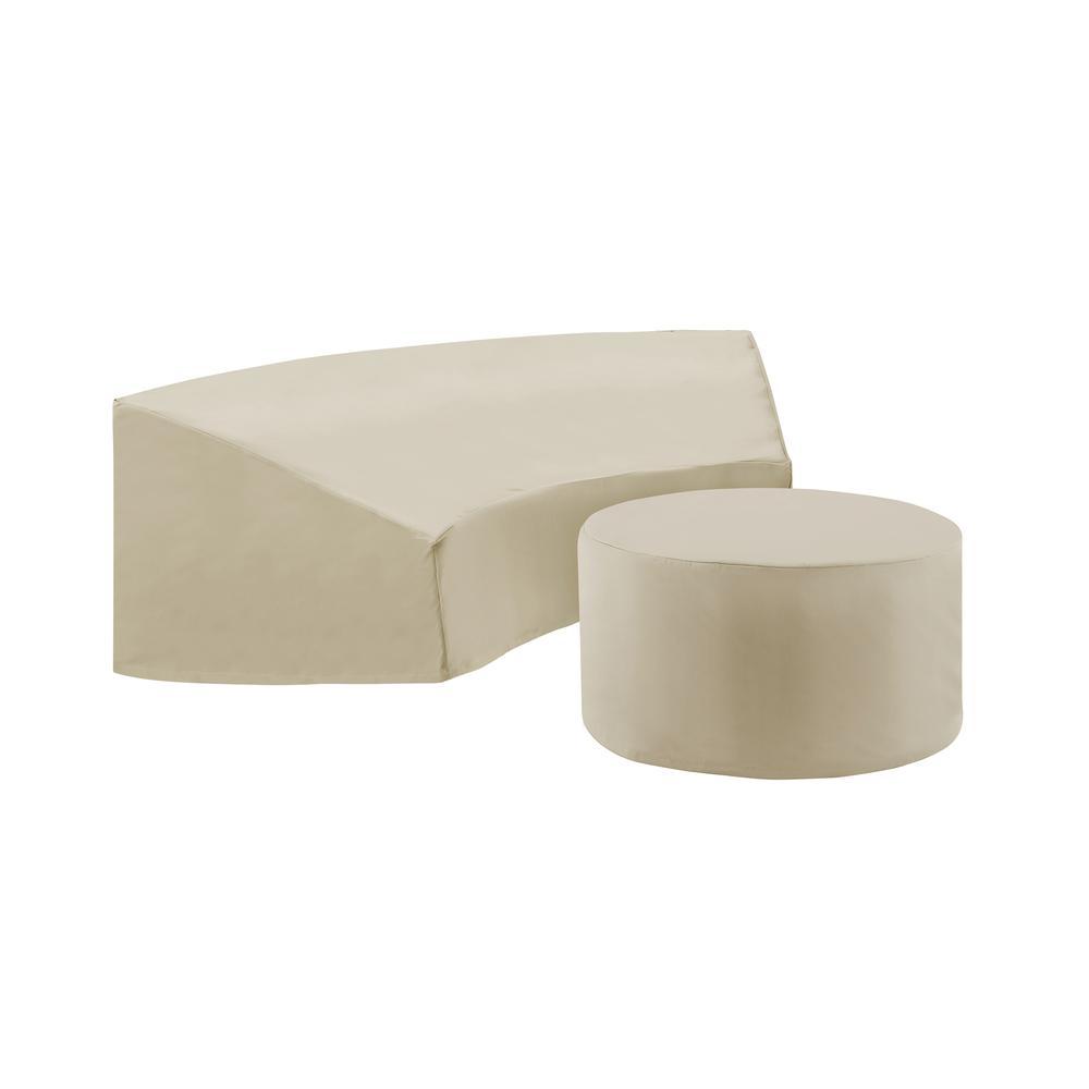 Catalina 2Pc Outdoor Furniture Cover Set – Round Sectional Sofa & Coffee Table