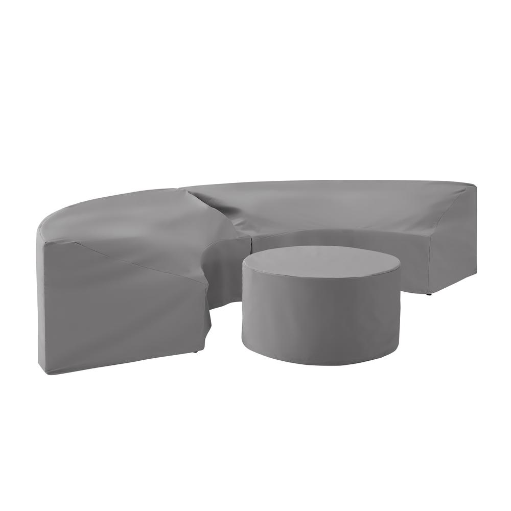 2 Round Sectional Sofas & Coffee Table