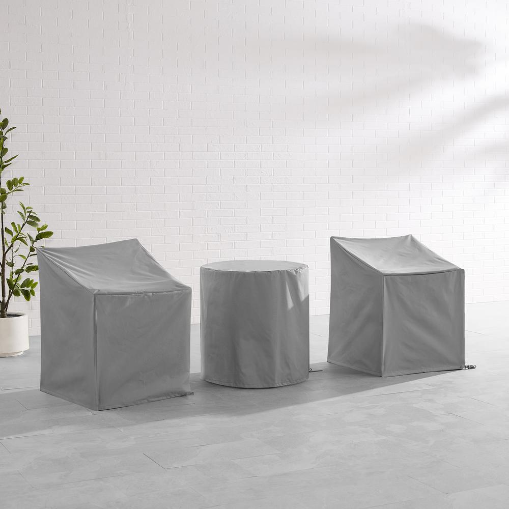3Pc Outdoor Bistro Furniture Cover Set – 2 Dining Arm Chairs & 1 Bistro Table