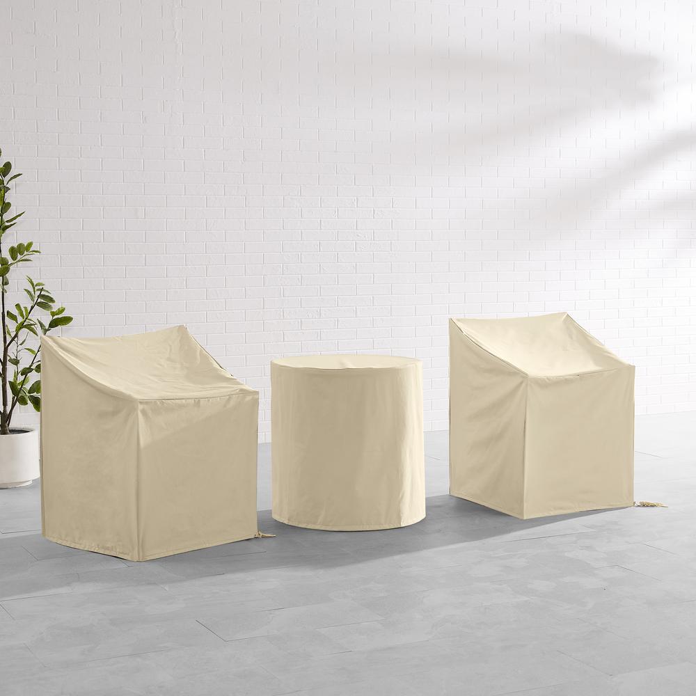 3Pc Outdoor Bistro Furniture Cover Set – 2 Dining Arm Chairs & 1 Bistro Table