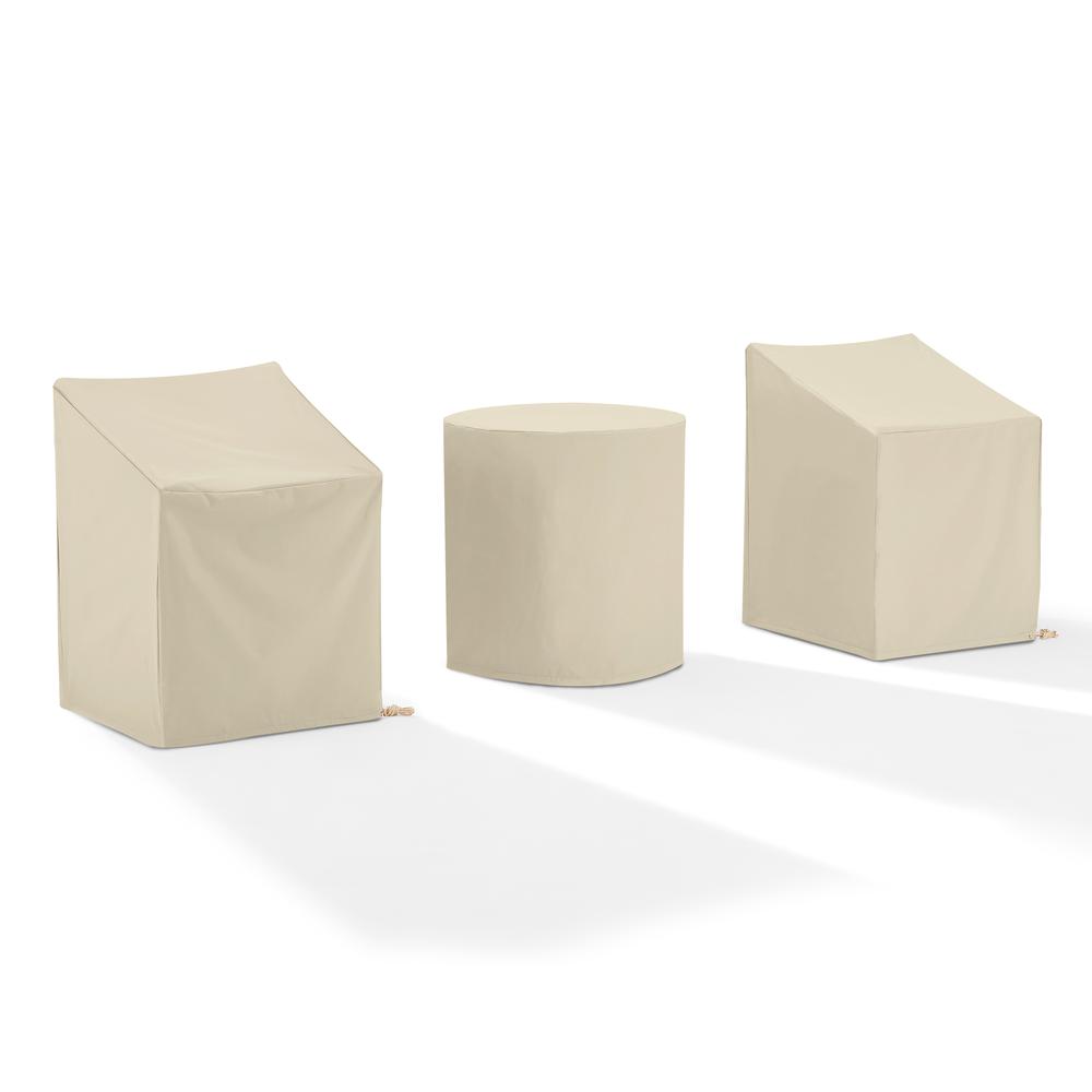 3Pc Outdoor Bistro Furniture Cover Set – 2 Dining Arm Chairs & 1 Bistro Table