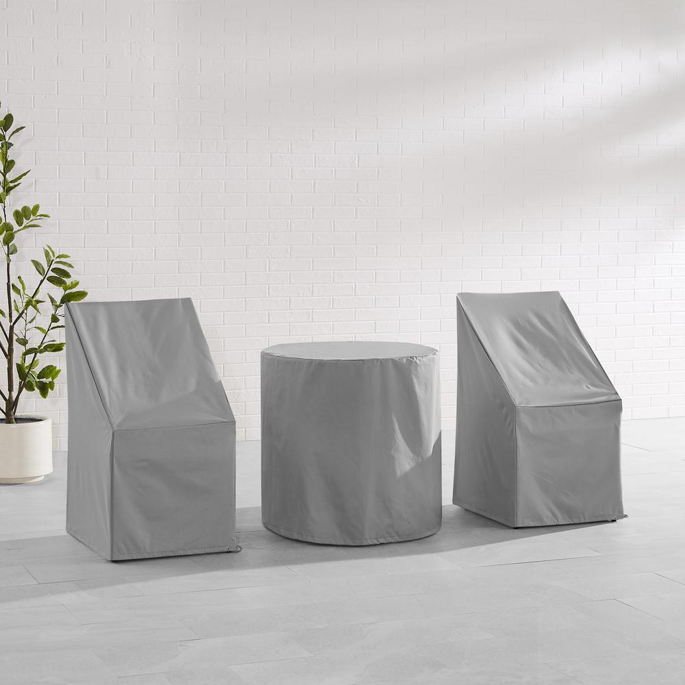 3Pc Outdoor Bistro Furniture Cover Set – 2 Dining Side Chairs & 1 Bistro Table