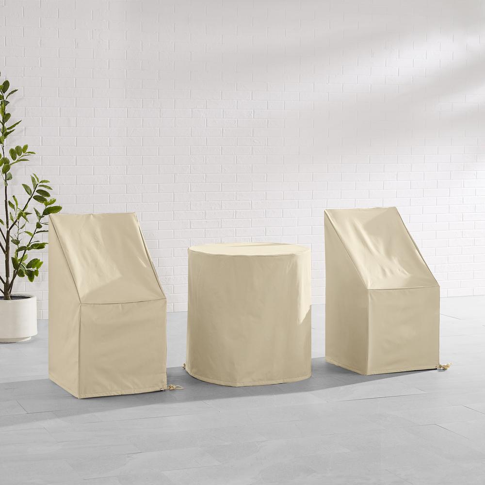 3Pc Outdoor Bistro Furniture Cover Set – 2 Dining Side Chairs & 1 Bistro Table