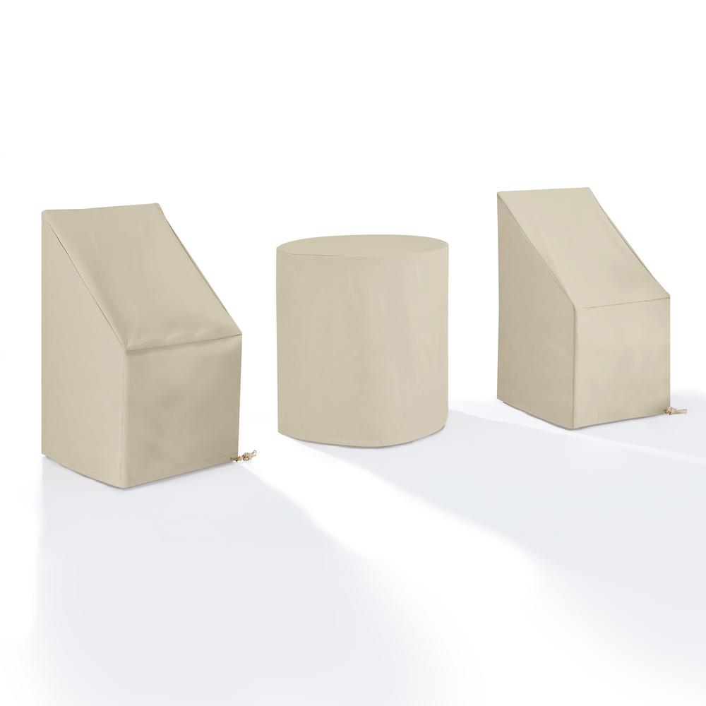 3Pc Outdoor Bistro Furniture Cover Set – 2 Dining Side Chairs & 1 Bistro Table