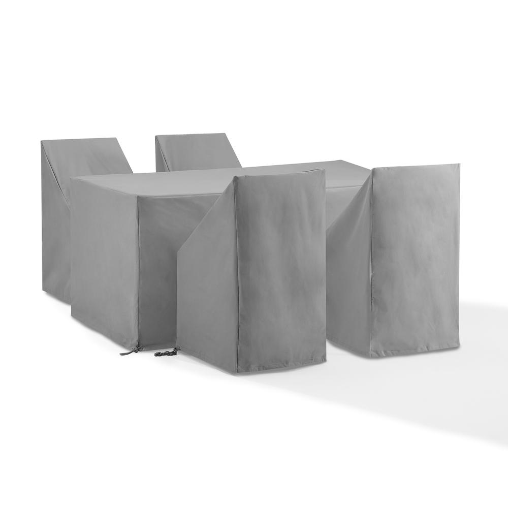 5Pc Outdoor Dining Furniture Cover Set – 4 Dining Side Chairs & 1 Dining Table