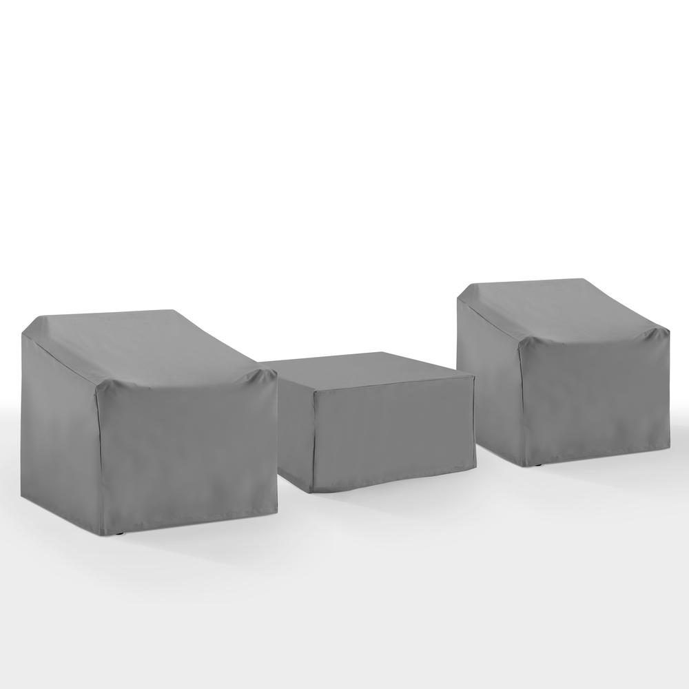 3Pc Outdoor Furniture Cover Set – 2 Chairs & 1 Square Table/Ottoman