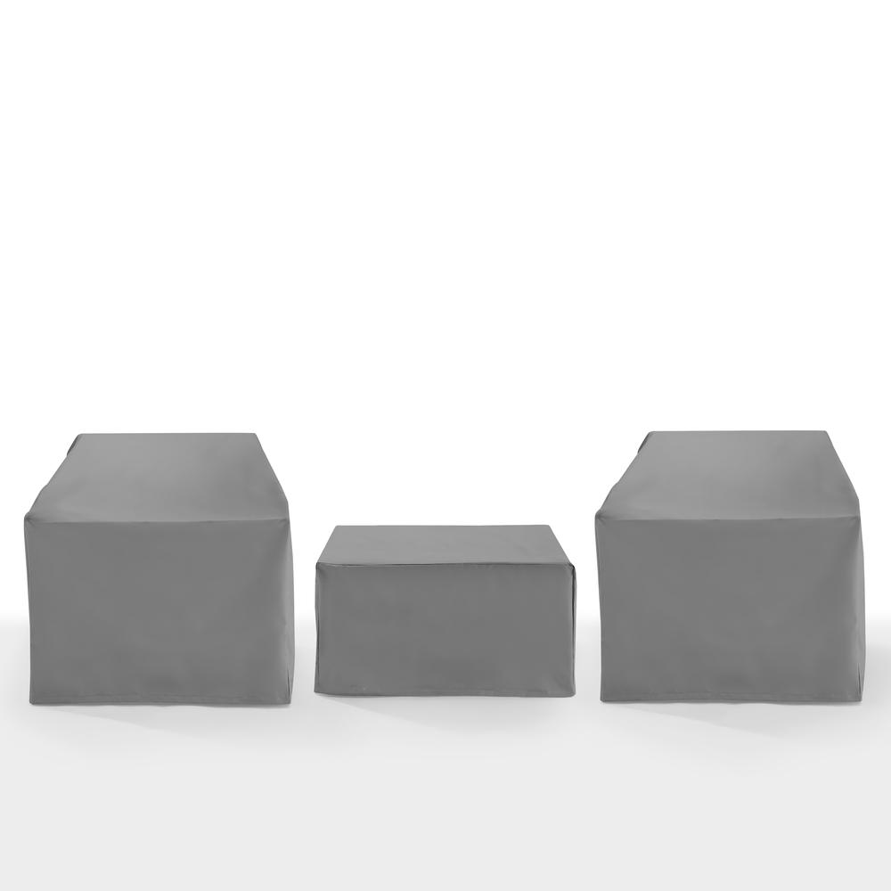 3Pc Outdoor Furniture Cover Set – 2 Chairs & 1 Square Table/Ottoman
