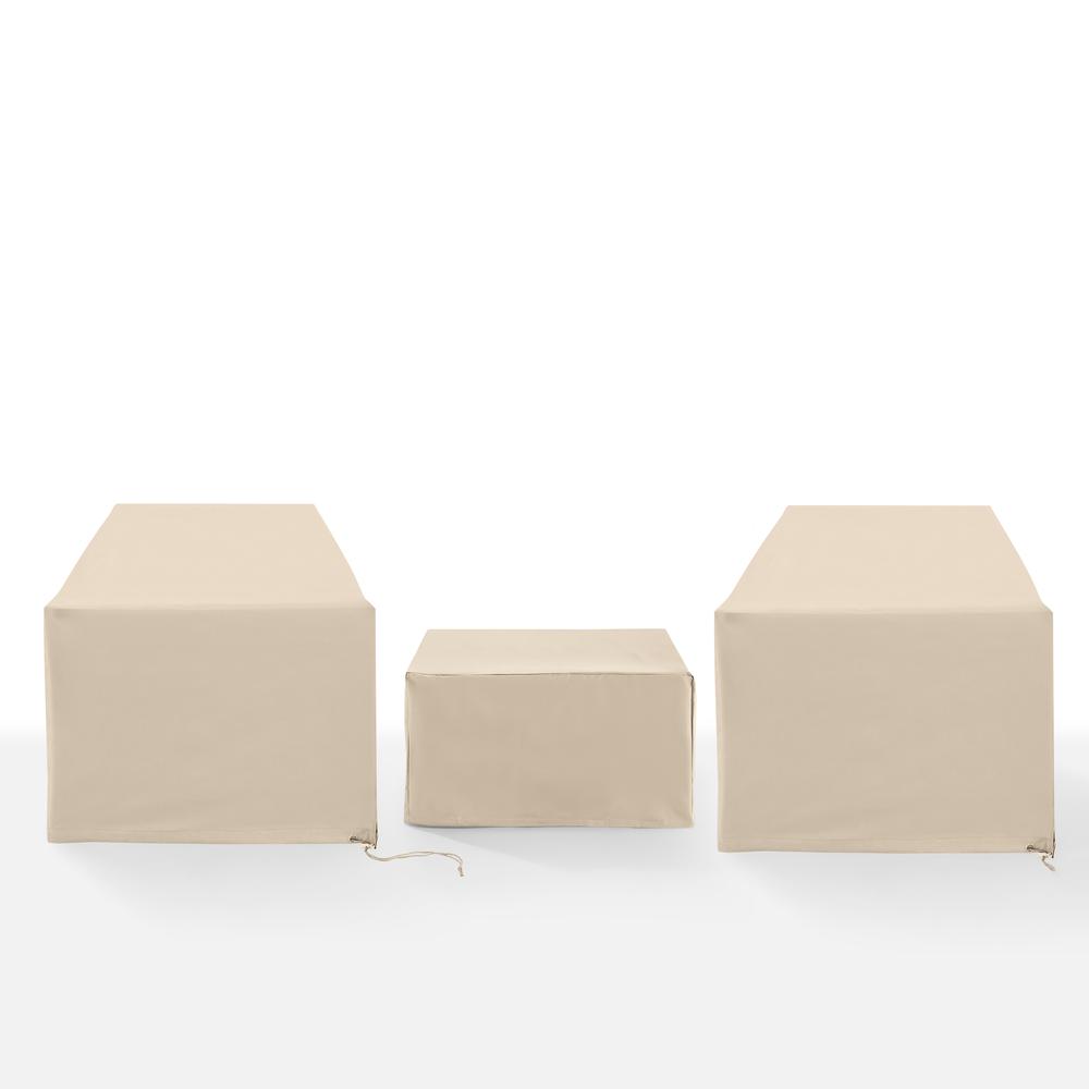 3Pc Outdoor Furniture Cover Set – 2 Chairs & 1 Square Table/Ottoman
