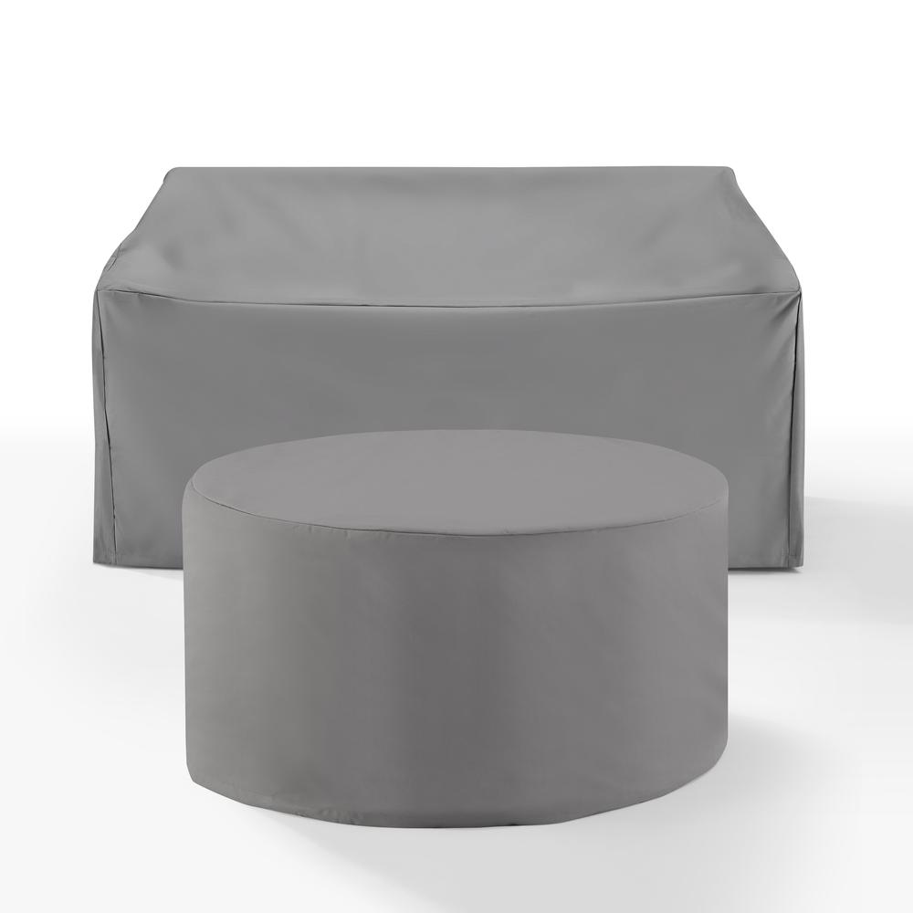 2Pc Outdoor Furniture Cover Set – Loveseat & Round Table