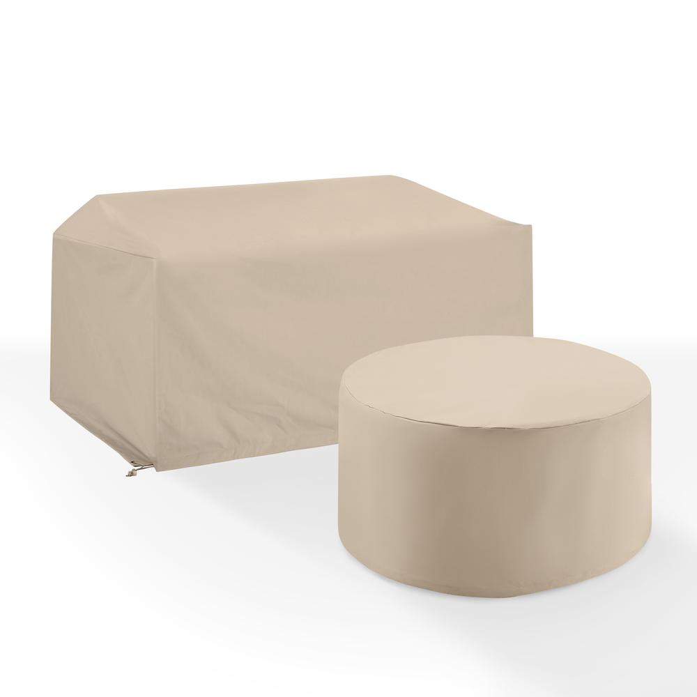 2Pc Outdoor Furniture Cover Set – Loveseat & Round Table