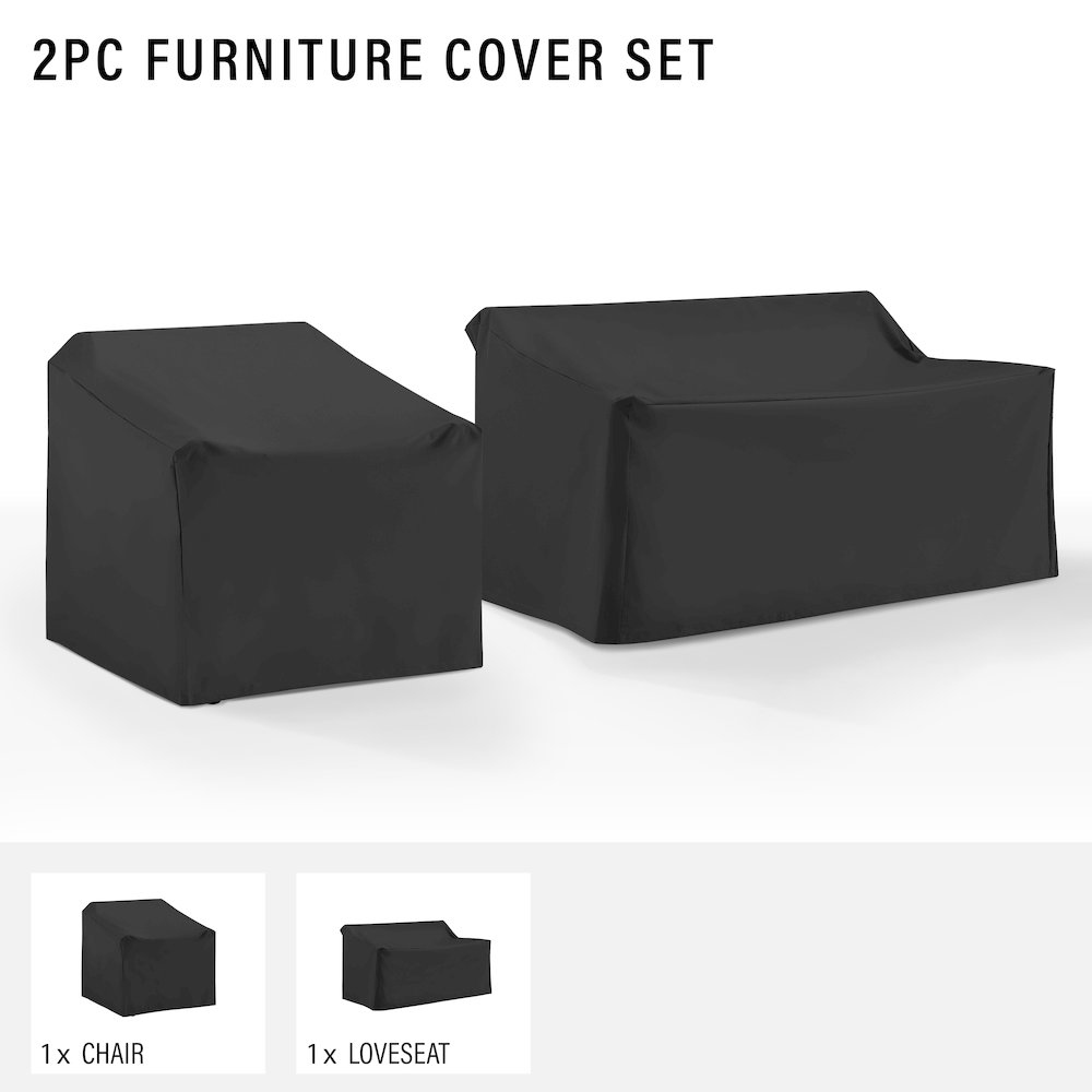 2Pc Outdoor Furniture Cover Set – Chair & Loveseat