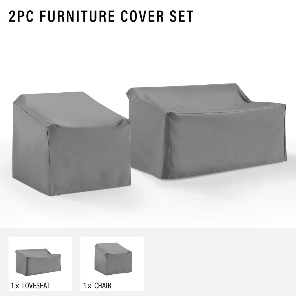 2Pc Outdoor Furniture Cover Set – Chair & Loveseat