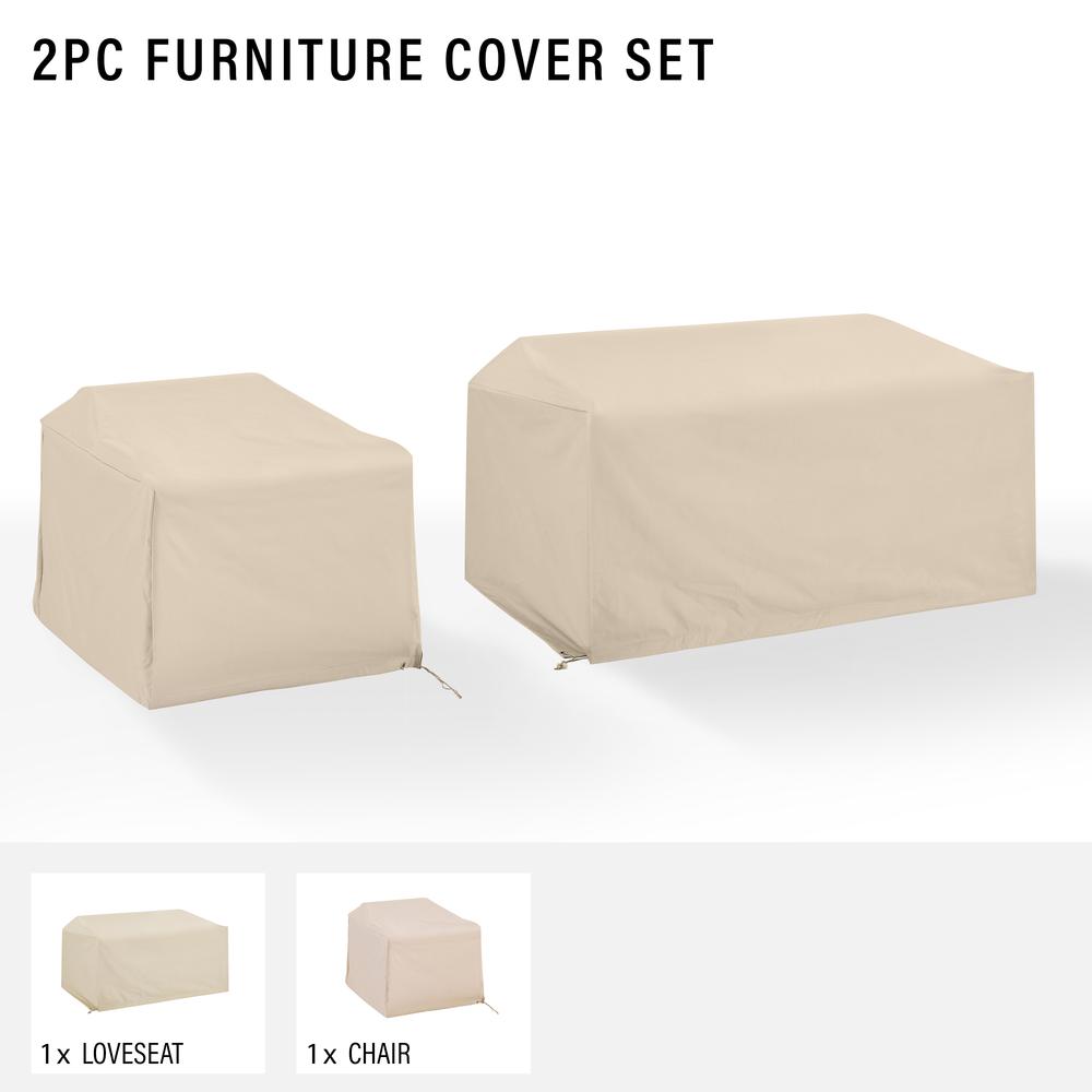 2Pc Outdoor Furniture Cover Set – Chair & Loveseat