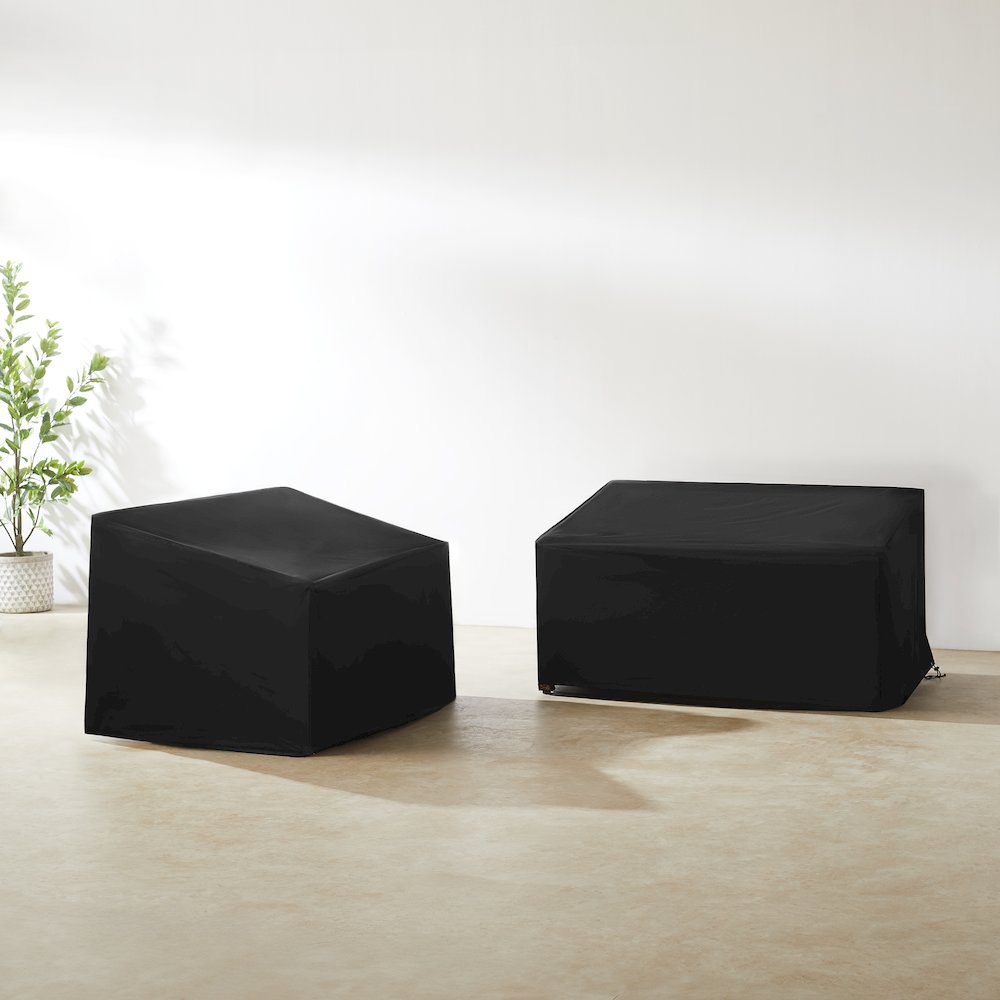 2Pc Outdoor Loveseat Furniture Cover Set – 2 Loveseats