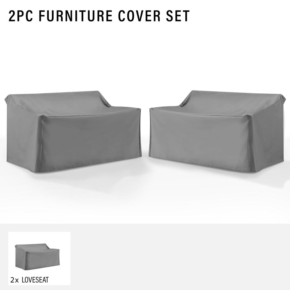 2Pc Outdoor Loveseat Furniture Cover Set – 2 Loveseats