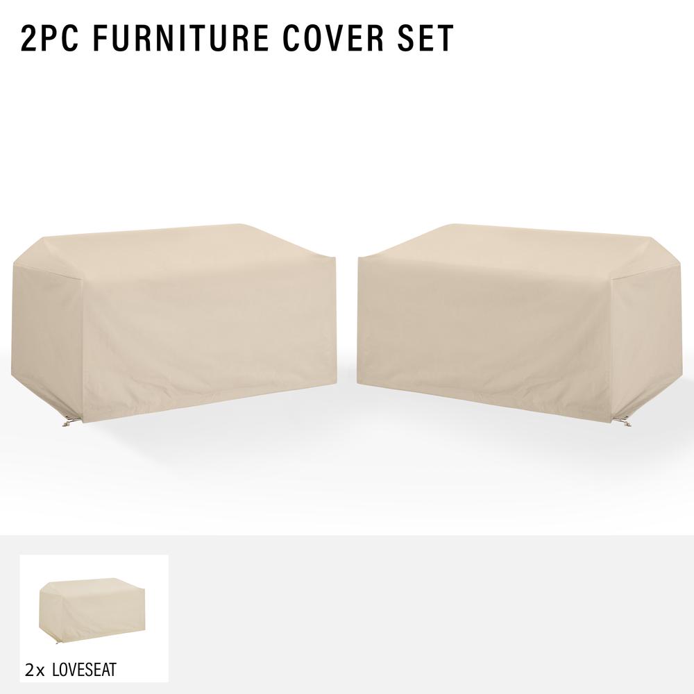 2Pc Outdoor Loveseat Furniture Cover Set – 2 Loveseats