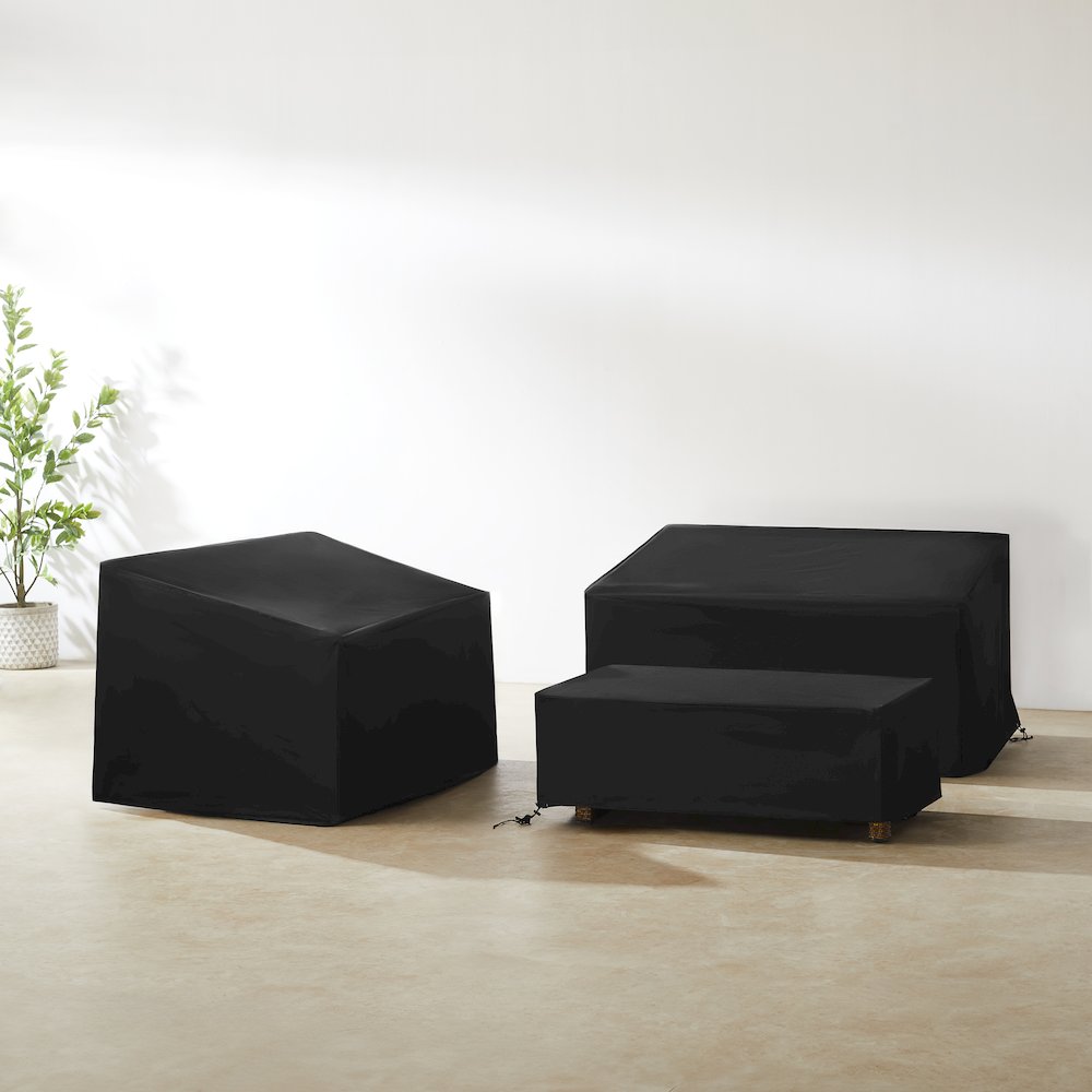 3Pc Outdoor Furniture Cover Set – 2 Loveseats & 1 Coffee Table