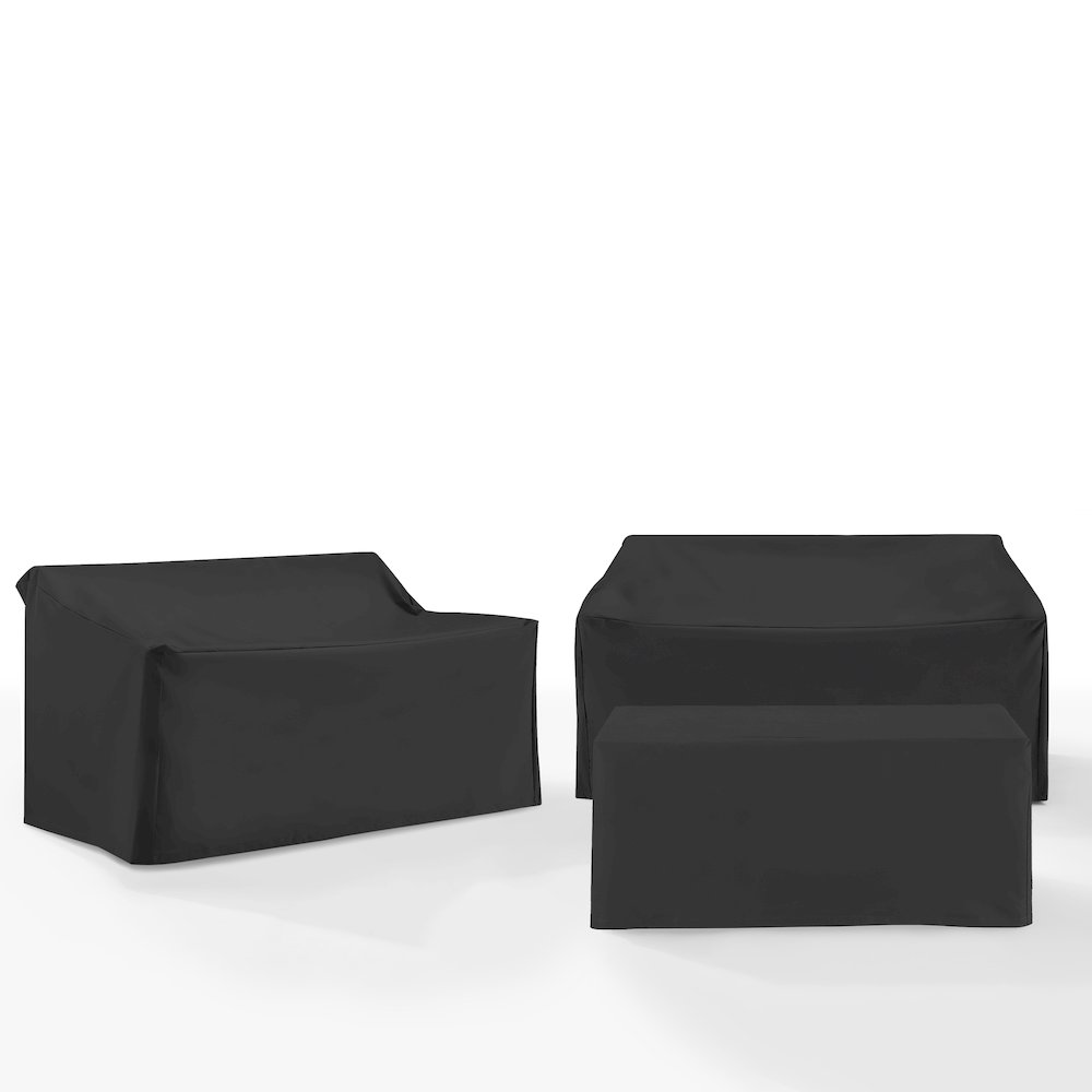 3Pc Outdoor Furniture Cover Set – 2 Loveseats & 1 Coffee Table