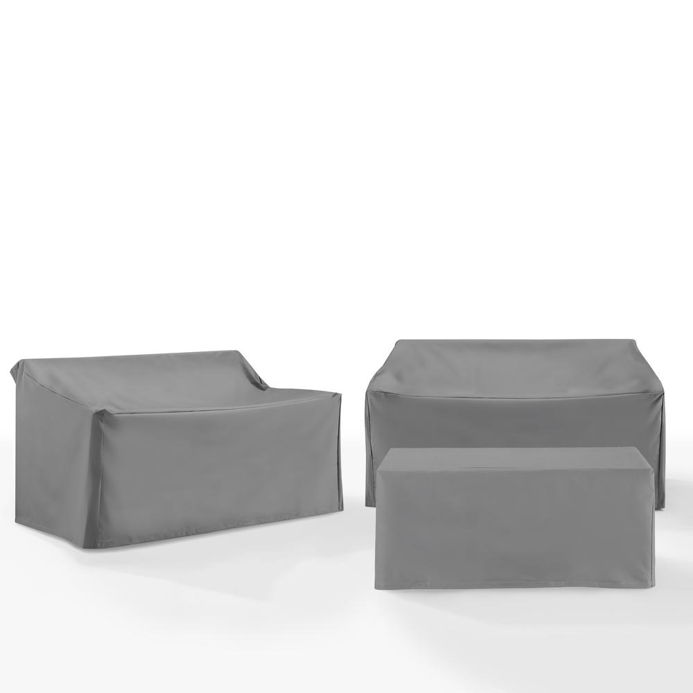 3Pc Outdoor Furniture Cover Set – 2 Loveseats & 1 Coffee Table