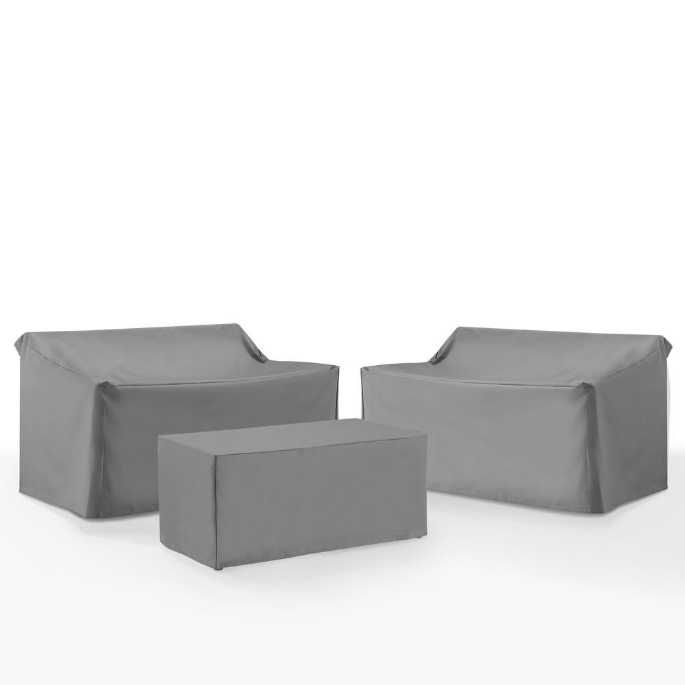 3Pc Outdoor Furniture Cover Set – 2 Loveseats & 1 Coffee Table