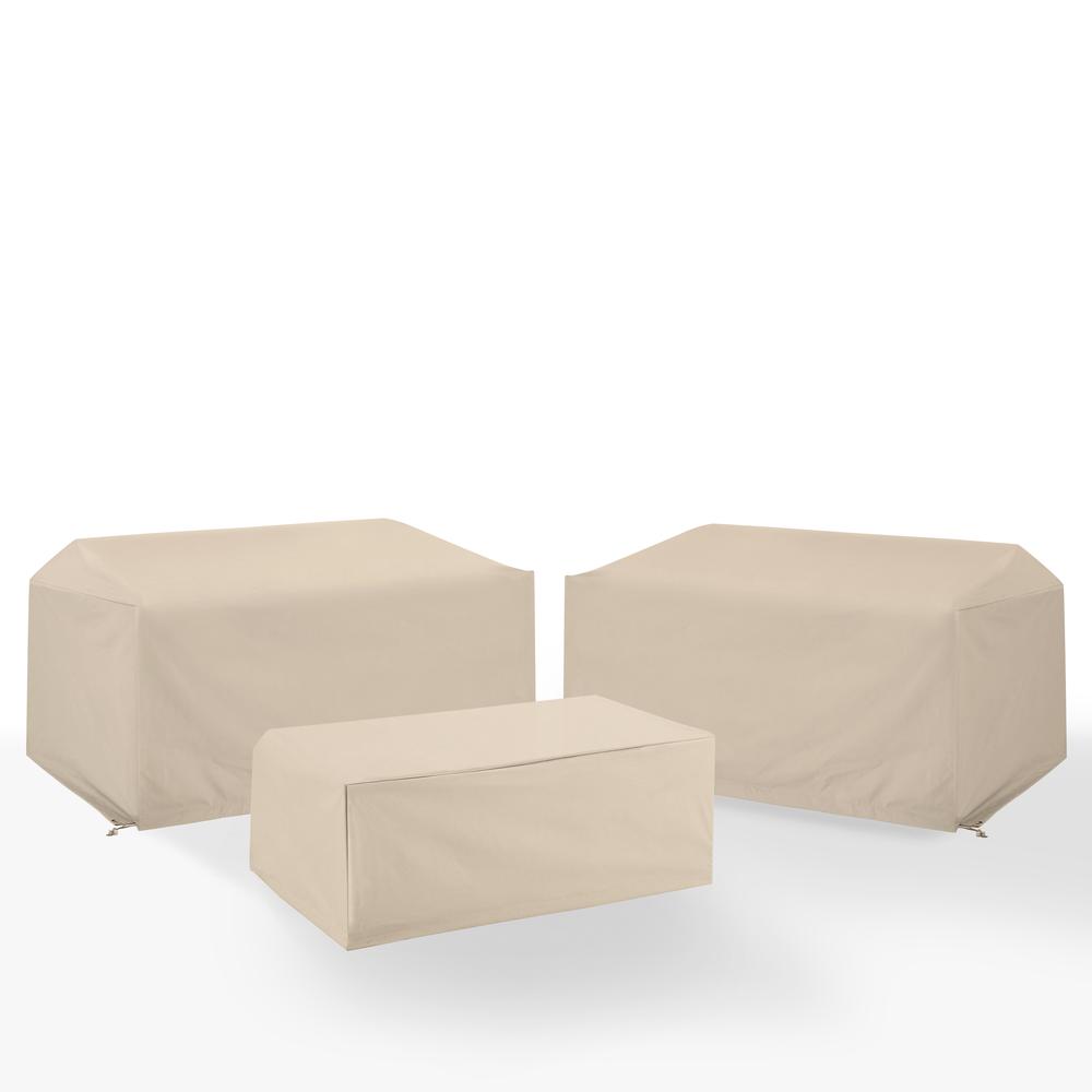 3Pc Outdoor Furniture Cover Set – 2 Loveseats & 1 Coffee Table