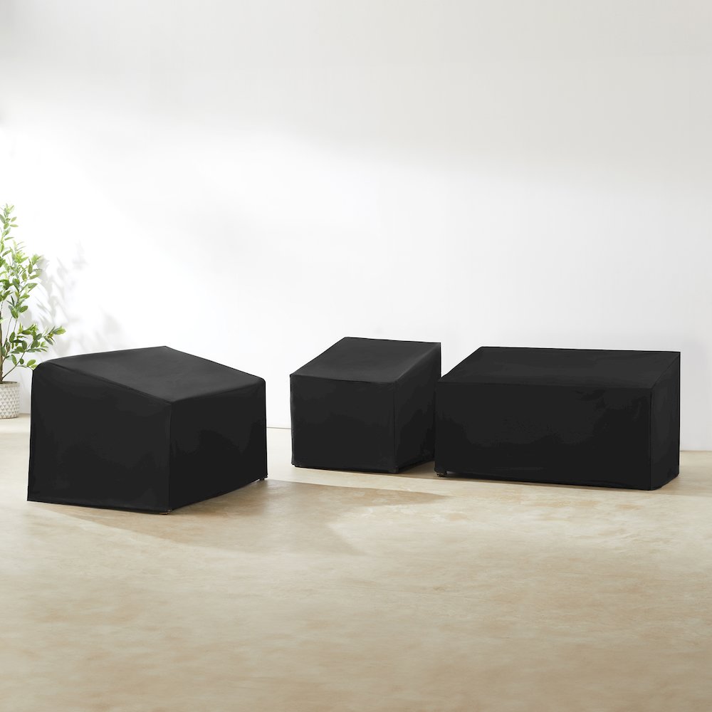 3Pc Outdoor Sectional Furniture Cover Set – 2 Loveseats & 1 Chair
