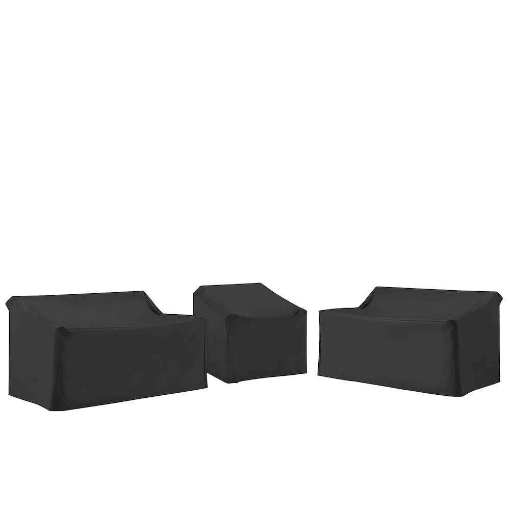 3Pc Outdoor Sectional Furniture Cover Set – 2 Loveseats & 1 Chair