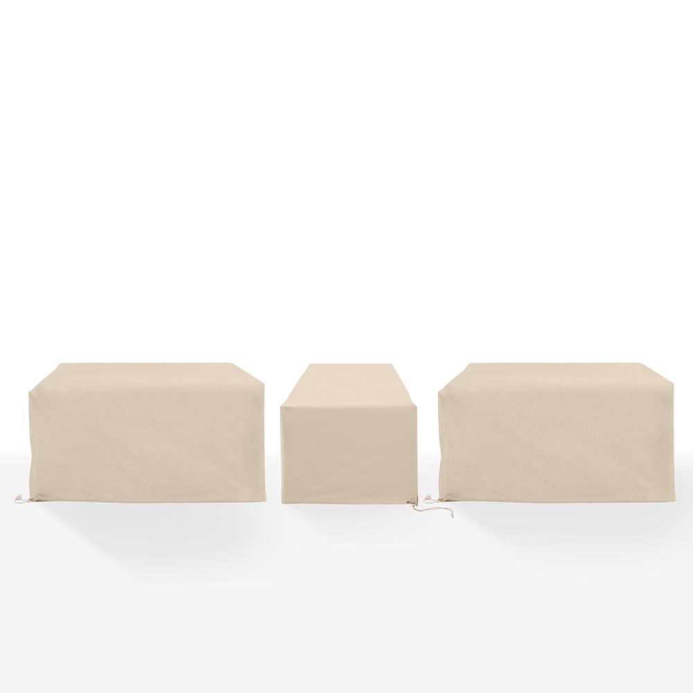 3Pc Outdoor Sectional Furniture Cover Set – 2 Loveseats & 1 Chair
