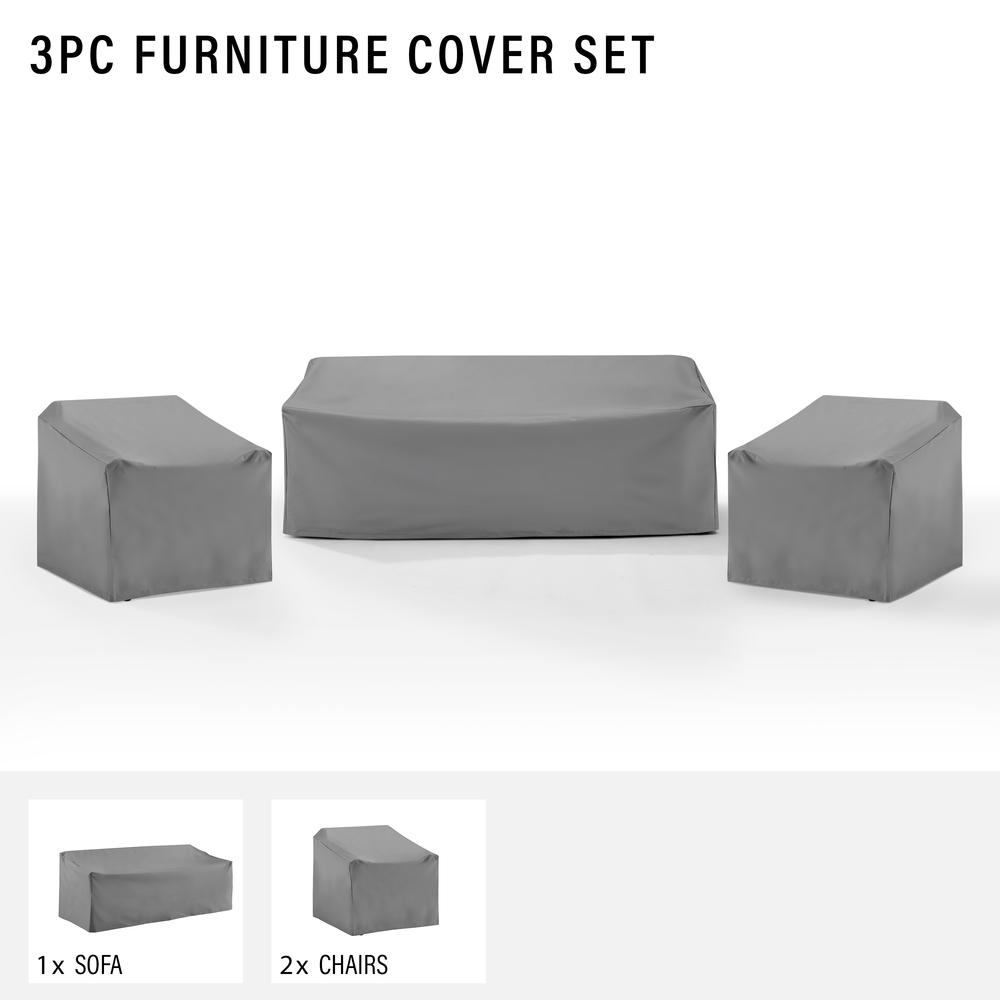 3Pc Outdoor Furniture Cover Set – 2 Chairs & 1 Sofa